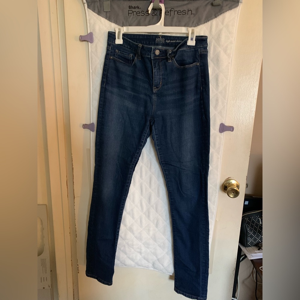 Used New York And Company Blue Jeans size 8 Average